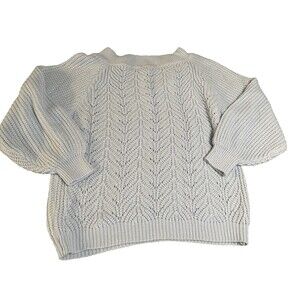 Large Blue Half Sleeve Sweater